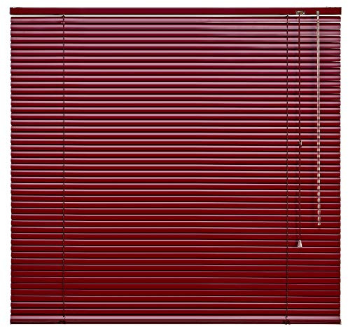 Alu Jalousie Aluminium Jalousette Klemmfix ohne Bohren Tür Fenster Rollo Lamellen Vorhang 10 Farben Breite 50 cm bis 240 cm Länge 130 cm 160 cm 220 cm Metall Klemmträger (200 x 160 cm Weinrot)