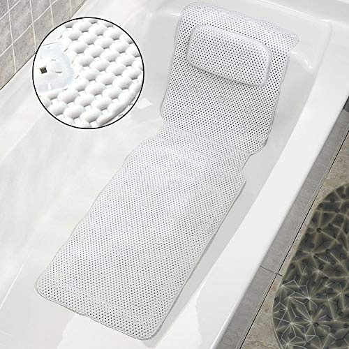Oreiller de Bain, Tapis matelassé Doux de Baignoire de Matelas d'oreiller de Coussin de Matelas de Bath de Spa de Corps avec Respirable