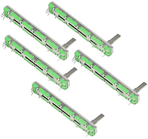 DollaTek 5 Stücke 75 MM B103 10 Karat Ohm Schiebepotentiometer Doppel Linear 10 Karat Elektronische Potentiometer