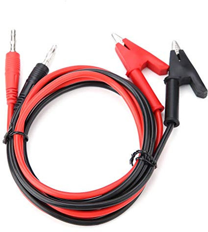 Krokodilklemme, P1040 2 Stück Silikon Bananenstecker Krokodilklemme Prüfspitze Prüfkabel Stromzähler Kabel Krokodilklemme Kabel
