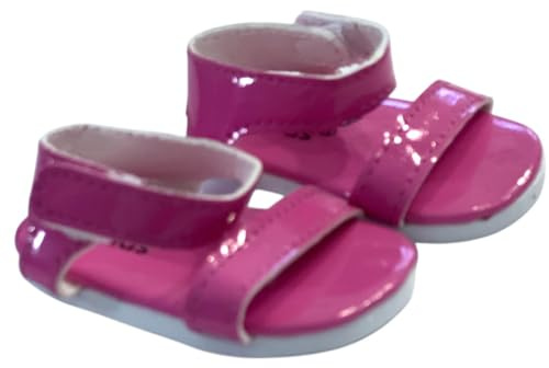 18 Inch Doll Shoes- Bright Colored Sandals for Your 18 Inch Kennedy and Friends Fashion Girl Dolls (Fuschia)