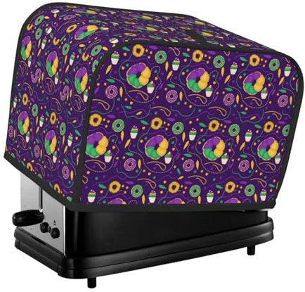 Copertura per tostapane a 2 fette, impermeabile, con tasche per piccoli elettrodomestici da cucina, protezione dalle impronte digitali, lavabile in lavatrice