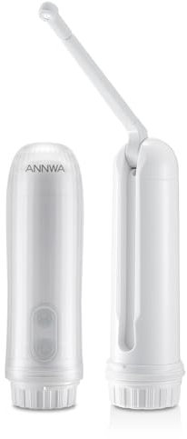 ANNWA Bidet Portable de Voyage, IPX6 Étanche, Buse réglable à 180°, 2 Modes Pression, Lave-Fesses Ergonomique, Hygiene des Parties Intimes Soins du Post-Partum Périnée et des Hémorroïdes(NHJ001E)