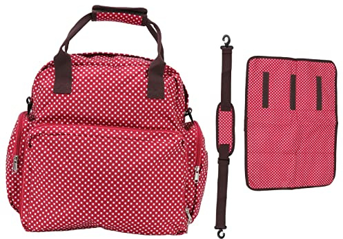 ZIXINNKC Sac à Couches Pliable pour Berceau, Grande capacité, Multifonction, Voyage, Pliable, pour bébé (Rouge)