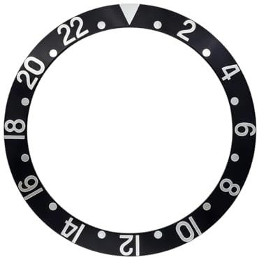 ROUHO 37,6mm Inserto Bisel Aluminio Reemplazo Anillo Reloj GMT Incrustación Esfera Inclinada Cronómetro 30,5mm para Rolex GMT-Master II 16710