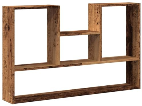 GFMGUEMV Étagère murale effet bois vieilli, 99 x 15 x 60 cm, étagère flottante en bois, cube d'économie d'espace pour montage mural, espace de rangement pratique pour les objets du quotidien, facile
