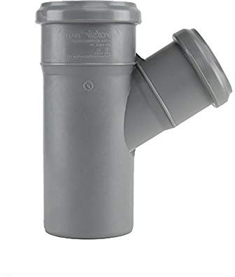 Valsir Abzweig DN 50 x 40, 45Grad - Grau - Metall - Hardware-Tee (Abzweig) - Tubing - Wasserrohr - Einzelstück