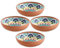 Auntie Morags Purely Home Rio Medallion 20cm Melamine/Plastic Low Cereal/Pasta/Dessert Bowls - Set of 4 Bowls