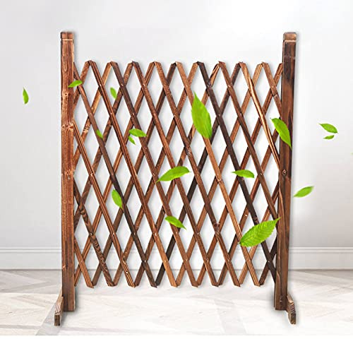 BXKCFYBSQ Garden Fence Wooden Fence Pet Gate, Retractable Plant Climbing Frame, Wooden Garden Lattice Fence/Christmas Tree Fence Privacy Fence Screen (Size : H50xL160cm)