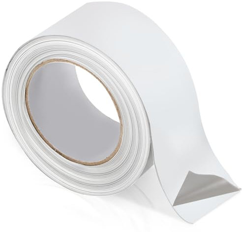 DBREAKS Ruban étanche blanc en butyle, 5CM*10M Bande d'étanchéité, Ruban butyle EPDM renforcée, Auto-Adhésif Ruban Butyle, Ruban super étanche en caoutchouc butyle, Bande etancheite toiture