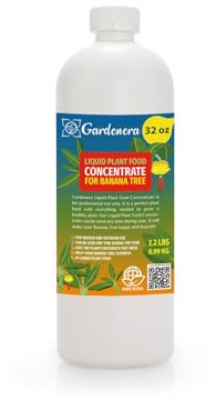 Gardenera Plant Growth Superfood for Banana Trees with 18 Key Vitamins & Minerals - Organic Plant Food Fertilizer - Micro-Fungi and Bio-Organisms for Banana Plant Care & Growth Enhancement - 32oz
