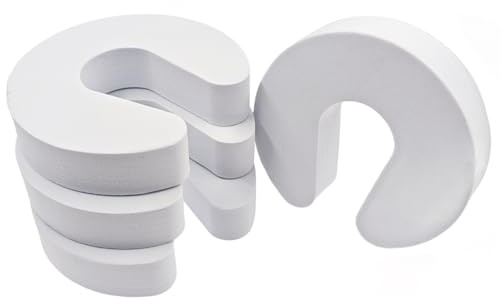 LEZQHB 4 Pack Door Finger Guards, 2.2cm Foam Child Door Stopper Baby Safety Finger Pinch Guard White Color
