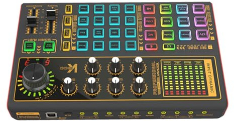 docooler Computer e telefono cellulare Live Streaming Scheda audio per canto online Chat Streaming video in diretta 3 modalità di canto riverbero/9 modalità scena/20