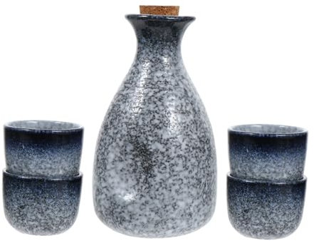 CIYODO Set Di Tazze Da Sakè Vintage in Ceramica Pratico Bollitore Per Sakè in Stile Giapponese Pentole E Tazze Multiuso