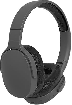 LiLiTok Auriculares Bluetooth sobre la oreja, auriculares inalámbricos con micrófono y cable de audio, auriculares plegables con cancelación de ruido para teléfonos/iPad/portátiles/PC (gris)