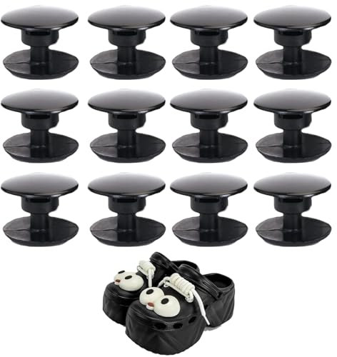 12 Paar Clogs Druckknöpfe Kunststoff 16mm, Riemen-Nieten für Clogs, Ersatzteile Riemenknöpfen für die Reparatur von Clog-Schuhen