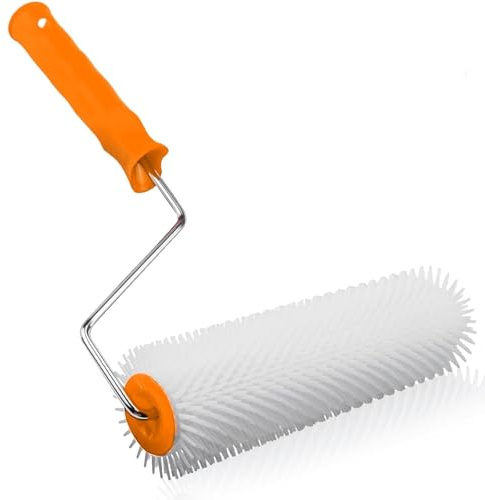 Entlüftungswalze Stachelwalze 23cm Nagelwalze Stachelwalze - Entlüftungsroller Stachellänge 11mm Ausgleichsmasse Entlüftungswalze Geeignet für Die Belüftung von Bodenbelägen