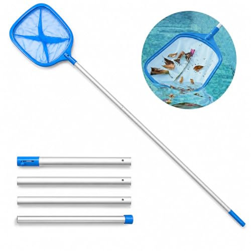 Omnikryp Recoge Hojas, 150cm Red Piscina Limpieza con Palo