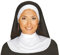 FIESTAS GUIRCA | Nonnen Set mit Haube und Halskrause (Einheitsgröße) - Kostümzubehör für religiöse Feste und Karneval - Ideal für Erwachsene Frauen - Schwarz
