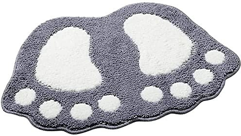 jianyana Badematte rutschfest, Weiche Mikrofaser Badvorleger, Waschbar Badezimmerteppich, Süße Fußpolster Matte Absorbent Badematten Teppich für Badezimmer Badewanne