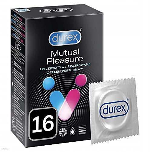 Durex Mutual Pleasure Kondome - für einen gemeinsamen Höhepunkt, 1er Pack (1 x 16 Stück)