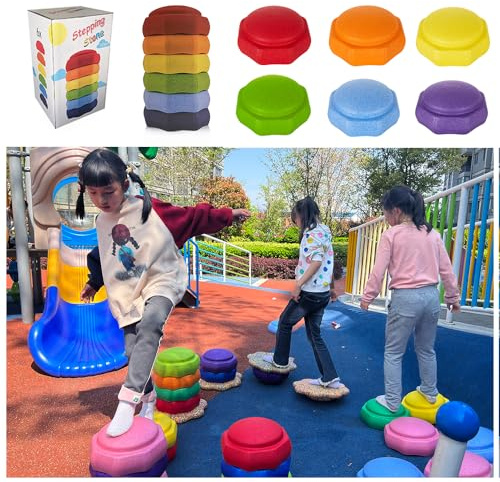Balance Stepping Stones for Kids(6pcs/set),Kids Stepping Stones,Toddler Stepping Stones,Stepping Stones for Toddlers,Balance Stepping Stones Kids,Sensory Stepping Stones,Kids Stepping Stones Balance