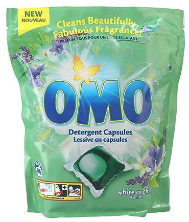 OMO Rose Blossom Laundry Capsules - 42 Capsule 20g Each - Powerful Stain Removal with Long-Lasting Fragrance, Up to 14 days of wash-to-wash freshness, Dissolves fast