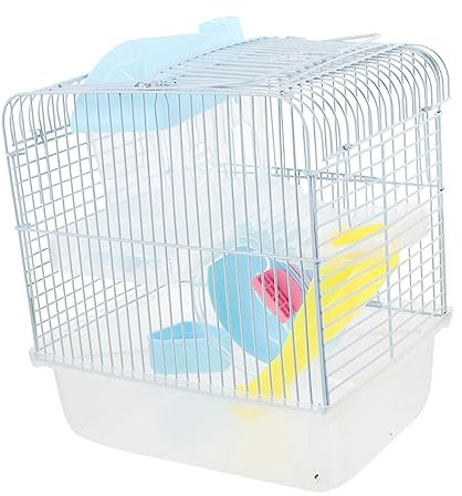 BESPORTBLE Großer Doppelstöckiger Hamsterkäfig Aus Kunststoff Und Rattendraht Haustier Villa Mit Schlossdesign Atmungsaktives Kleintierhaus Für Zwerghamster Und Meerschweinchen