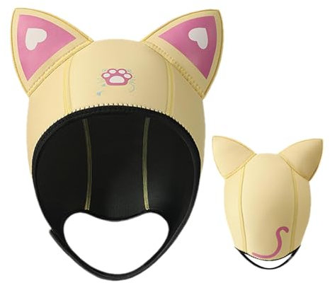 Tauchhaube, Tauchhaube,Tauchen Stirnband Katzenohren - Tauchhaube, Katzenohren, 3 Mm Neopren, Tauchhaube Für Damen Und- Kinder, Tauchmütze Zum Schnorcheln