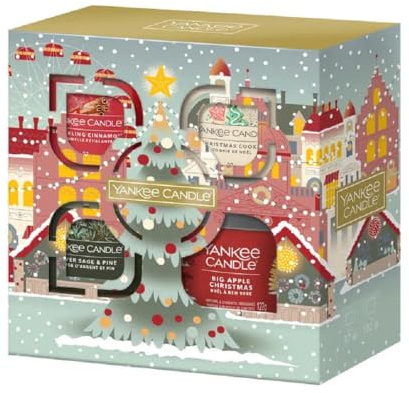 Yankee Candle Geschenkset | 3 duftende gefüllte Signature Votivkerzen + 1 Tumbler small