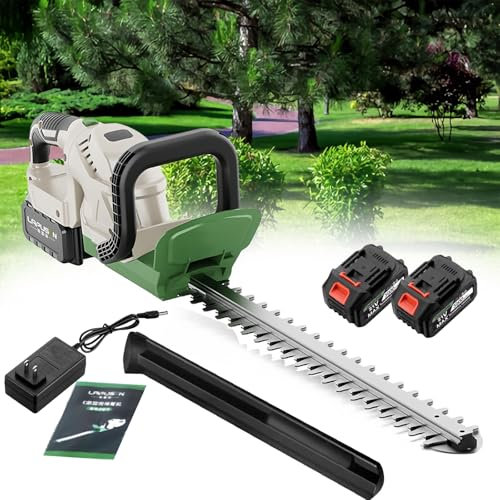 Cortasetos Inalámbrico de 20,Cortasetos Eléctrico de 21V,Cortasetos de 3000Rpm,Cuchilla Doble,Capacidad de Corte de 3/4,Cortasetos Ligero y Compacto,con Batería se 3900mAh y Cargador,1 Battery