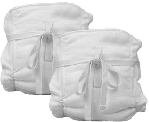 Beaupretty 2pcs Breathable Cotton Diaper Pants with Strap Design Washable Reusable Newborn Cloth Diapers for Soft Skin-Friendly