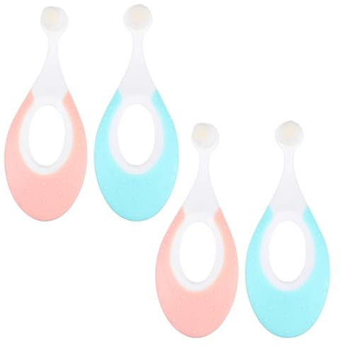 DOITOOL Cepillo de Dientes de Entrenamiento para Ñiño, 4 Piezas, Cerdas Suaves de PP y Pbt, Diseño Ergonómico para Cuidado Bucal Infantil
