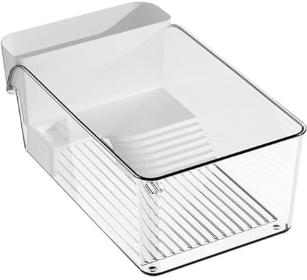 ZGUZMCMK Petit Aquarium pour, Terrarium, Boîte de Reproduction, en Polypropylène, Couvercle Transparent avec Plateforme surélevée pour Les Soin, Blanc