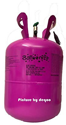 deqoo Ballongas Helium Flasche 28 bis 50 Ballons 0,42m³ (4,2 Liter)