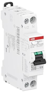 ABB DS301C C20 A30 FI/LS-Schalter RCBO 6kA, 1P+N, Typ A, C20, 30mA 1 Teilungseinheit C-Charakteristik 2CSR255163R1204