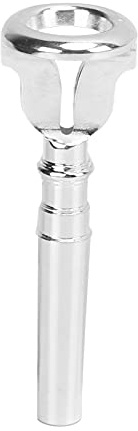 UPQRSG Embouchure Trainer, boquilla de trompeta de proceso de chapado en plata de cobre, hermosa pieza de boca de trompeta de ánulo de goma extraíble, para práctica
