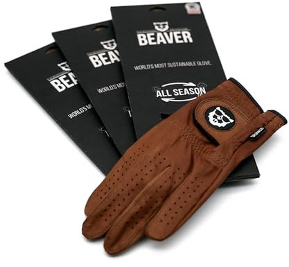BEAVER GOLF Golfhandschuh 'Cognac Brown' All Season Ultra (3X), Damen, Rechts (Linkshänder), S