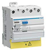 interrupteur différentiel hager - 40a - 30 ma - 3 pôles + neutre - type ac - vis / vis