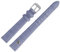 MARBURGER Uhrenarmband 12mm Leder Blau Silber Alligator Prägung Mit Naht - Montage Set 5281253000120