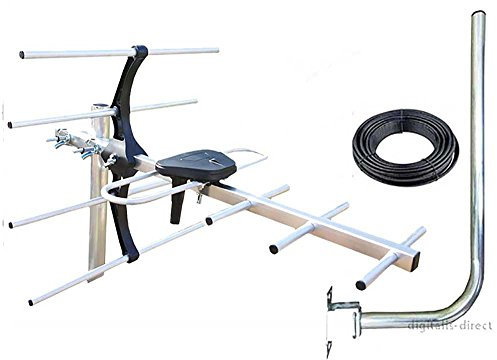 Digitalis 4G Digital TV Aerial kit for Freeview or Freeview HD Complete with Mast, 10m of Cable and connectors