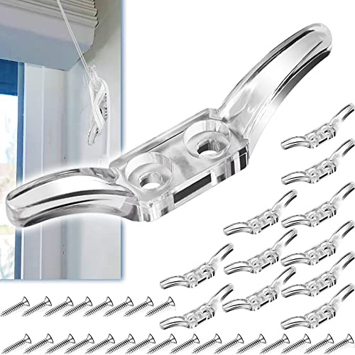Cord Cleats for Blinds, 12pcs Blind Cord Winder with Screws for Window Blinds Curtains Sun Shades Ropes