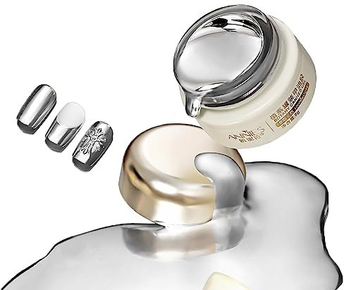 BSMKCL Mirror Silver Metallic Nail Polish Painting Drawing Gel Art,Reflective High Shine Soak Off UV/LED,3D Metal Glitter Longlasting Brightness,For DIY Art for Salon 8ml