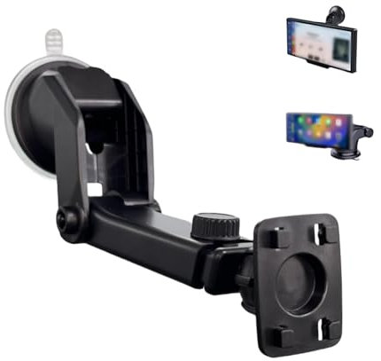 Epronic Supporto per Schermo Apple Carplay a Quattro Griffe Porta a Ventosa Cruscotto Flessibile per Autoradio Carplay Portatile Supporto Navigatore GPS per Auto Staffa Auto Stereo