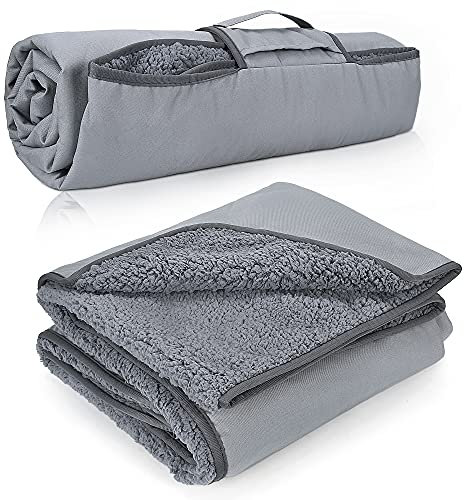Kato Tirrinia Camping Decke wasserdicht, wasserdichte Picknickdecke Sherpa Outdoor Decke Sanddichte Warm Thermodecke Reisedecke, für Camping Strand Reise Auto Hunde, 130 x 150 cm