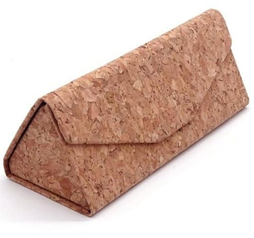 Zghhc Boîte À Lunettes en Liège, Boîte À Lunettes De Triangulaire Pliable, Étuis De Rangement pour Lunettes, Boîte À Lunettes Presbyte Pliante