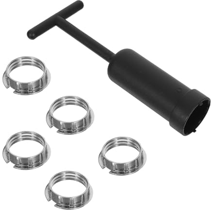TOYANDONA 6pcs G9 Threaded Lamp Shade Holder Rings Zinc Alloy with Removal Wrench Tool, Lamp Fitting Parts for Lampshade Replacement and Fixture Adapter in Home Lighting