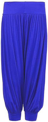 Loxdonz Kids Harem Loose Casual Baggy Sports Dancing Pants Girls Harem Children Trouser (7-8 Years, Royal Blue)