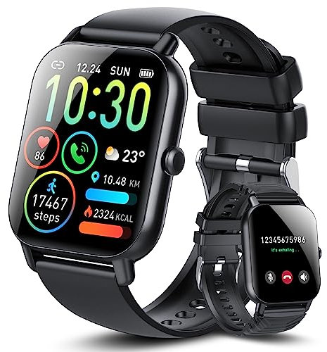 Ddidbi Smartwatch für Herren und Damen, mit Anruf, 4,6 cm (1,85 Zoll) Smartwatch mit 112 Sportmodus, Herzfrequenz- und Schlafüberwachung, wasserdicht IP68, Aktivitätsarmband, kompatibel mit iOS und