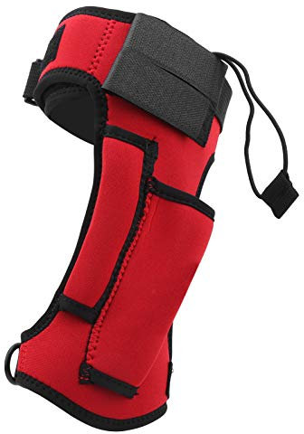 Tbest Equipaggiamento Subacqueo Diver Regolabile Gamba Coltello Avvolgere Guaina Rosso